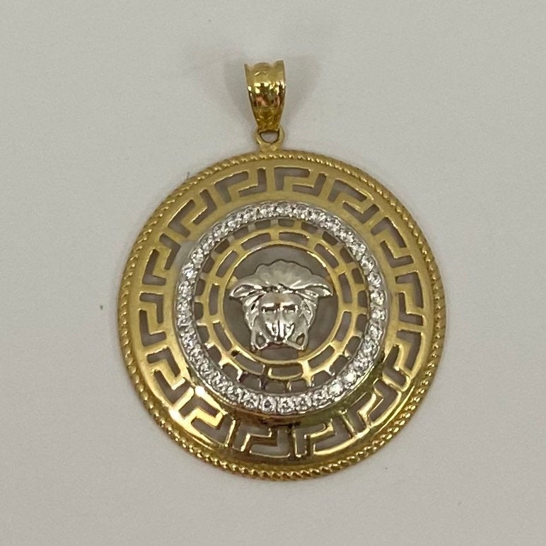 10k gold deals versace pendant