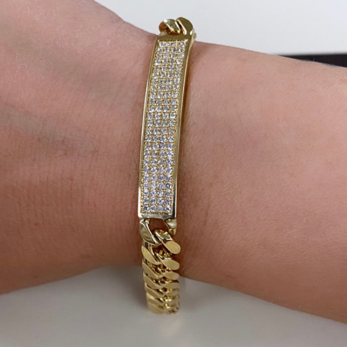 Mens 10k gold hot sale id bracelet