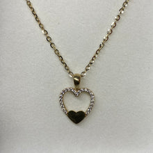 Load image into Gallery viewer, 10K Gold CZ Heart Necklace
