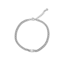 Load image into Gallery viewer, Ladies Sterling Silver bezel set miami cuban bracelet
