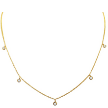 Load image into Gallery viewer, 14K Gold Bezel Set Charm Necklace
