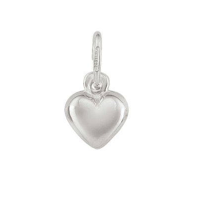 Small 925 Sterling Silver Puffed Heart Pendant