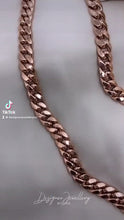 Load and play video in Gallery viewer, 10K Rose Gold 9 mm Miami Cuban Link Chain
