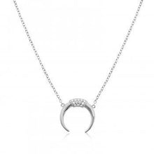 Load image into Gallery viewer, 925 Sterling Silver Crescent Moon Necklace
