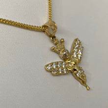 Load image into Gallery viewer, 10K Gold Crown Angel Pendant Necklace
