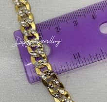 Load image into Gallery viewer, 10K Gold Two Tone Pavé Curb Link Chain
