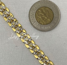 Load image into Gallery viewer, 10K Gold Two Tone Pavé Curb Link Chain
