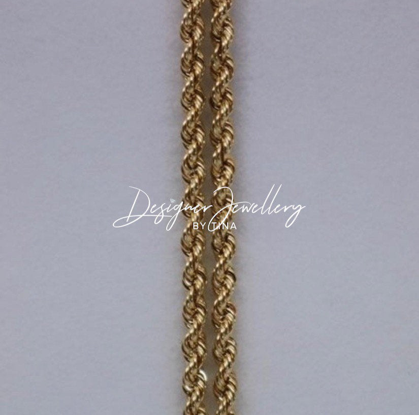 10K Gold 3mm Rope Chain