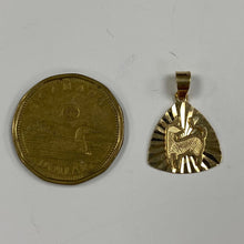 Load image into Gallery viewer, 10K Solid Gold Pyramid Zodiac Pendant
