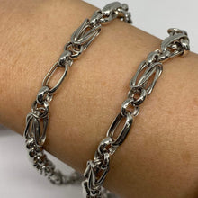 Load image into Gallery viewer, One-of-a-kind Italian 10K White Gold Fancy Link Chain
