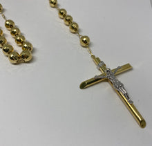 Load image into Gallery viewer, 10K Yellow Gold Diamond Cut Rosary
