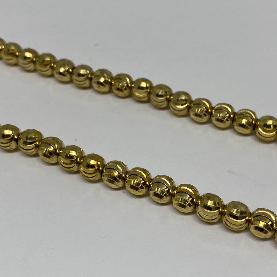 SOLID WEIGHT 10K Gold 5.6 mm Moon Chain