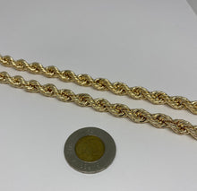 Load image into Gallery viewer, 10K gold 8mm rope chain
