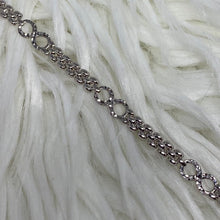 Load image into Gallery viewer, Ladies Sterling Silver 4mm Diamond Cut Infinity Link Bracelet
