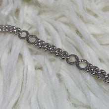 Load image into Gallery viewer, Ladies Sterling Silver 4mm Diamond Cut Infinity Link Bracelet
