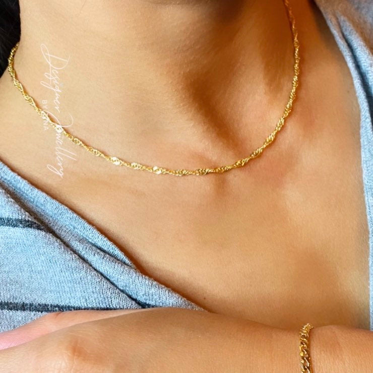 10K Gold Singapore Necklace