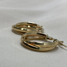 Load image into Gallery viewer, Small 10K Gold Twisted Hoop Earrings
