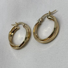 Load image into Gallery viewer, Small 10K Gold Twisted Hoop Earrings
