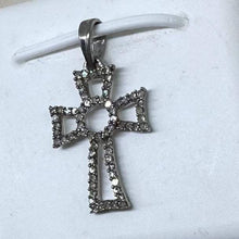 Load image into Gallery viewer, 925 Sterling Silver &amp; Diamond Cross Pendant
