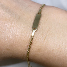 Load image into Gallery viewer, 10K Gold Curb Link Baby ID Bracelet
