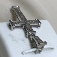 Load image into Gallery viewer, 925 Sterling Silver &amp; Diamond Cross Pendant
