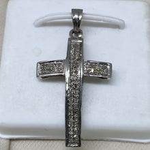 Load image into Gallery viewer, 925 Sterling Silver &amp; Diamond Cross Pendant
