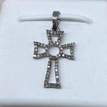 Load image into Gallery viewer, 925 Sterling Silver &amp; Diamond Cross Pendant
