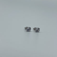 Load image into Gallery viewer, Small 10K Gold 6 mm Round Claw Set Cubic Zirconia Studs
