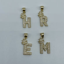 Load image into Gallery viewer, NEW 10K Gold Crown Initial Pendants
