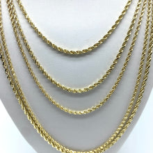 Load image into Gallery viewer, 10K Gold 1.9 mm Diamond Cut Rope Chain
