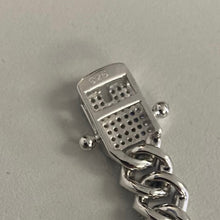 Load image into Gallery viewer, Sterling Silver CZ Miami Link Bracelet/Chain
