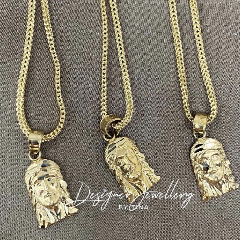 10K Gold Micro Jesus Chain Set