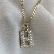 Load image into Gallery viewer, 10K Gold Block Letter Initial Necklace
