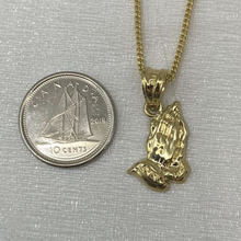 Load image into Gallery viewer, 10K Gold Micro Praying Hands Chain Set
