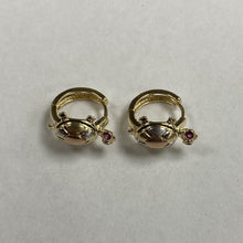 Load image into Gallery viewer, 14K Yellow Gold Turtle Huggie Earrings
