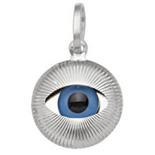 Load image into Gallery viewer, Medium Yellow Gold Evil Eye Pendant
