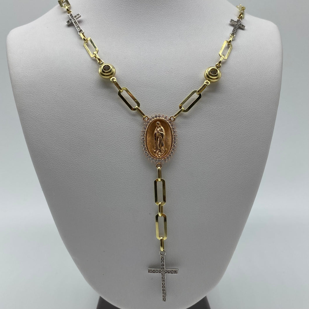 10K Gold Tri-colour Rosary