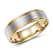 Load image into Gallery viewer, 10K White and Yellow Gold Wedding Band
