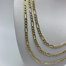 Load image into Gallery viewer, 10K Gold 3.8 mm Two Tone Figaro Link Chain
