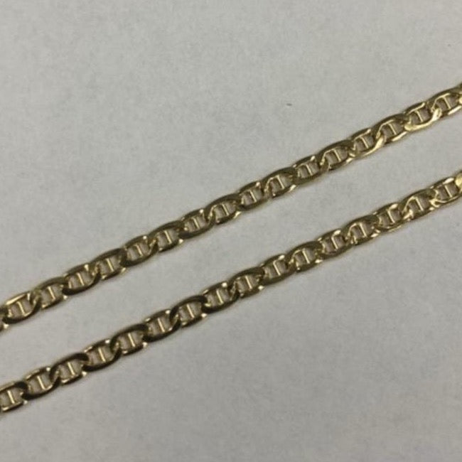 10K/14K/18K Gold 3.8 mm Marine Link Bracelet/Chain