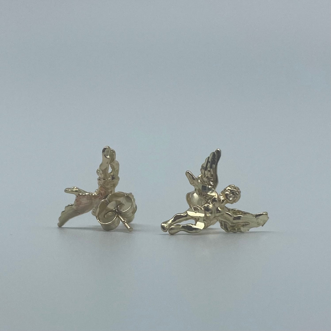 10K Gold Micro Angel Studs