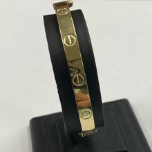 Load image into Gallery viewer, REVERSIBLE 10k Gold Designer Inspired Bangle with Two Wearable Designs
