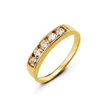 Load image into Gallery viewer, Baby 10K Gold CZ Band Ring
