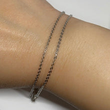 Load image into Gallery viewer, Kids 10K White Gold Diamond Cut Rolo Link Chain (special edition)
