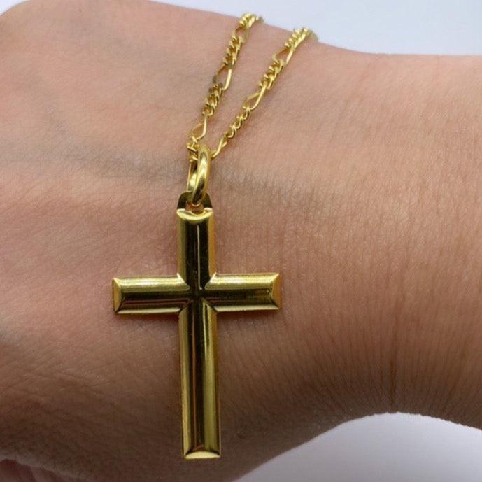 NEW 10K Gold Cross chain