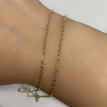 Load image into Gallery viewer, 10K Yellow Gold Diamond Cut Rolo Link Bracelet/Chain (special edition)
