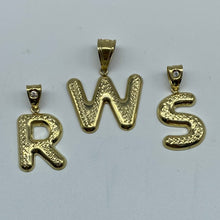 Load image into Gallery viewer, 10K Gold Diamond Cut Initial Pendants
