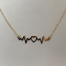 Load image into Gallery viewer, 10K Gold Heartbeat Necklace with Heart
