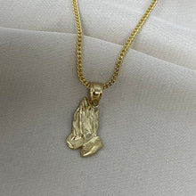 Load image into Gallery viewer, Praying hands necklace set
