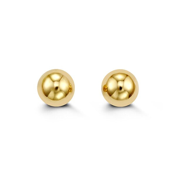 10K/14K Classic 8 mm Ball Stud Earrings